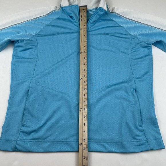 Nike Full Zip Windbreaker Jacket Women’s XL(16-18) Blue White Polyester Active - Picture 4 of 12